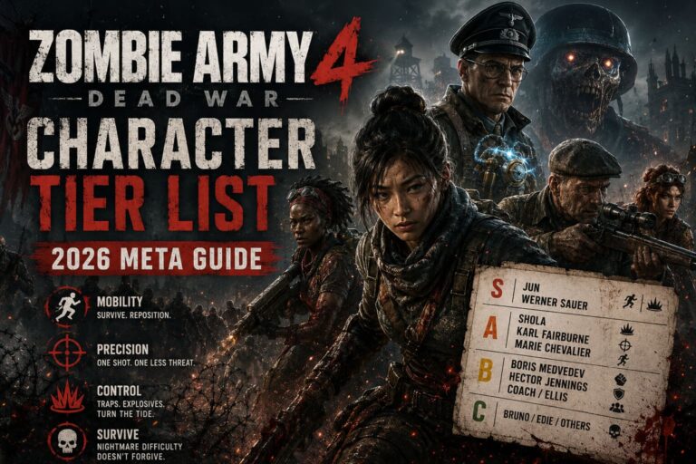 Zombie Army 4: Dead War Character Tier List (2026 Meta Guide)