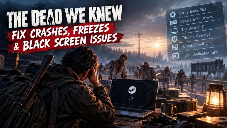 How to Fix THE DEAD WE KNEW: Open World Survival Crashing on Launch, Freezing, and Black Screen Issues