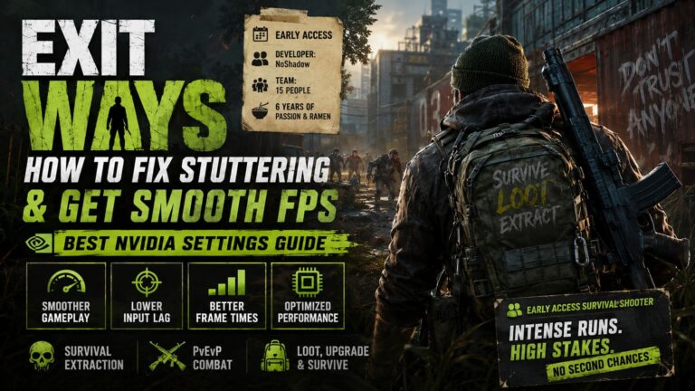 How to Fix Exit Ways Stuttering: Best Nvidia Control Panel Settings for Smooth FPS