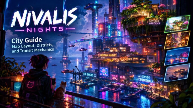 Nivalis Nights City Guide: Map Layout, Districts, and Transit Mechanics