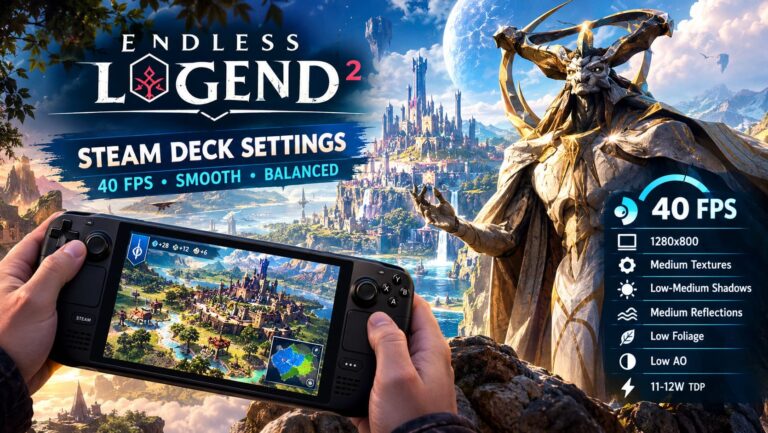 Endless Legend 2 Steam Deck Best Graphics Settings for 40 FPS Performance