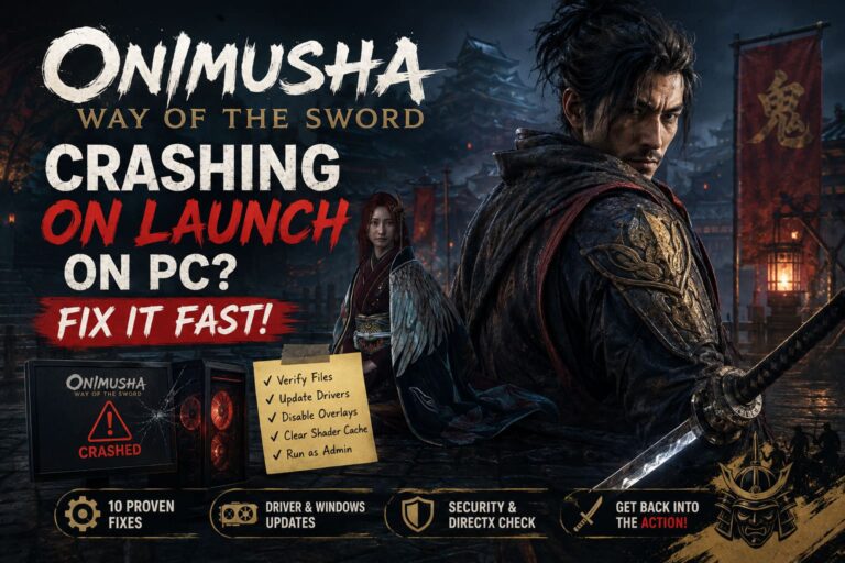 How to Fix Onimusha Way of the Sword Crashing on Launch on PC