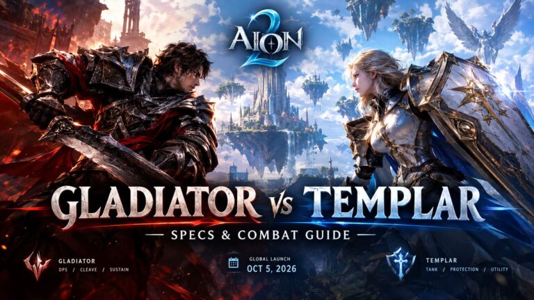 Aion 2 Gladiator vs Templar Specs: 2026 Combat & Tank Guide