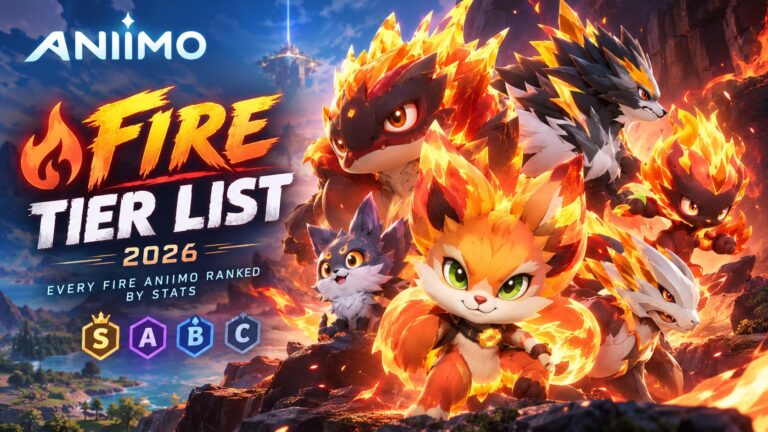 Aniimo Fire Tier List 2026: Every Fire Aniimo Ranked by Stats