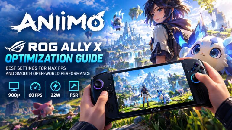 Aniimo ROG Ally X Optimization Guide (2026): Best Settings for Max FPS and Smooth Open-World Performance