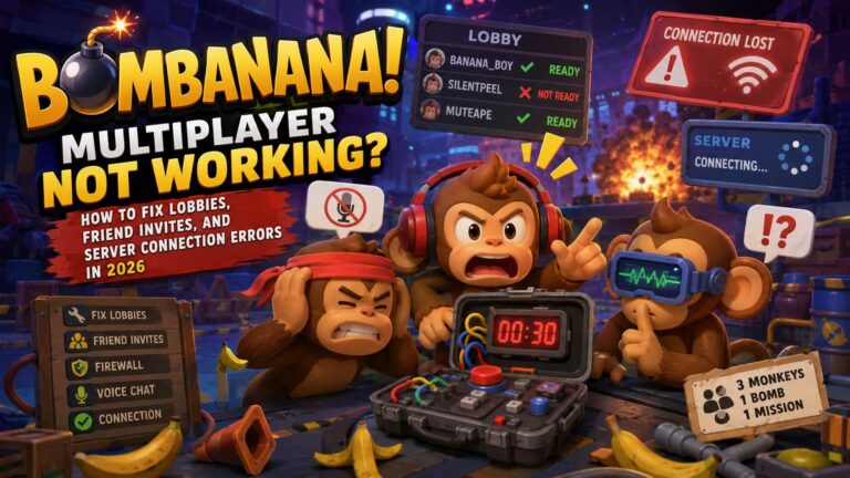 BOMBANANA Multiplayer Not Working? How to Fix Lobbies, Friend Invites, and Server Connection Errors in 2026