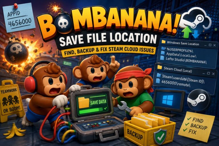 BOMBANANA Save File Location: How to Find, Backup, and Fix Steam Cloud Sync Issues