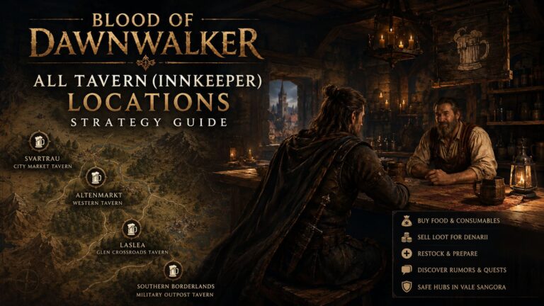 Blood of Dawnwalker All Tavern (Innkeeper) Locations Strategy Guide