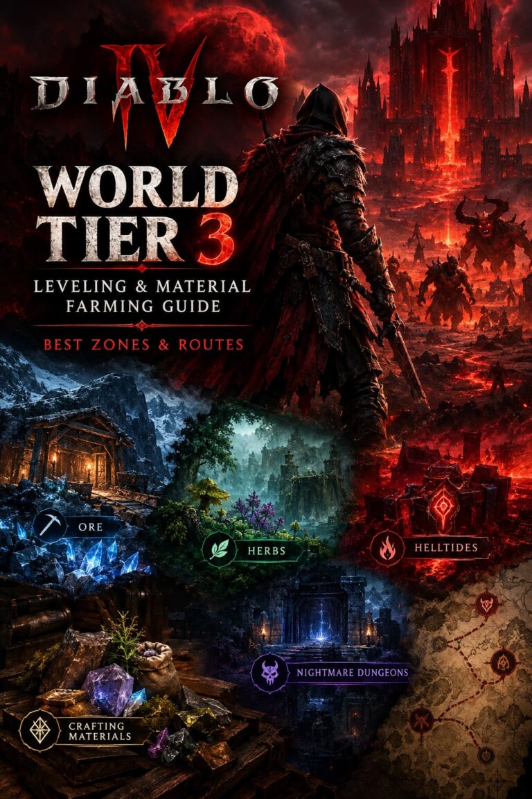 Diablo 4 World Tier 3 Leveling and Material Farming Guide: Best Zones & Routes
