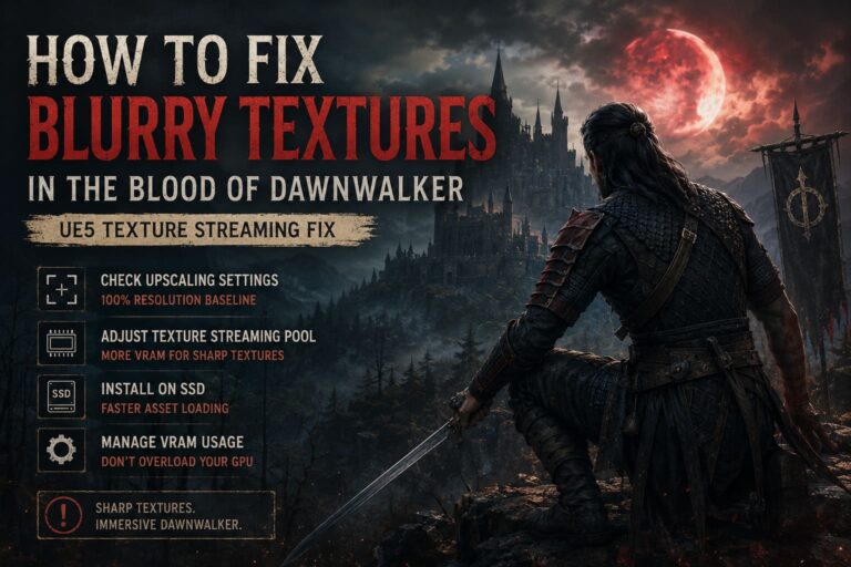 How to Fix Blurry Textures in The Blood of Dawnwalker (UE5 Texture Streaming Fix)