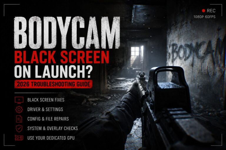 How to Fix Bodycam Black Screen on Launch: 2026 Troubleshooting Guide