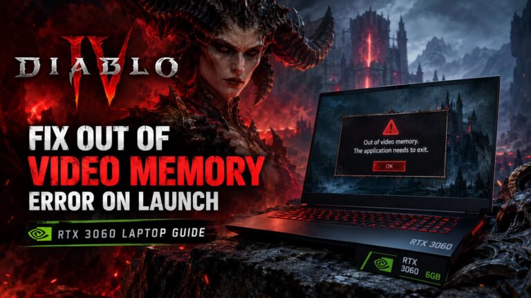 How to Fix Diablo 4 Out of Video Memory Error on Launch (RTX 3060 Laptop Guide)