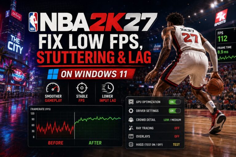 How to Fix NBA 2K27 Low FPS, Stuttering, and Lag on Windows 11 (2026 Definitive Guide)