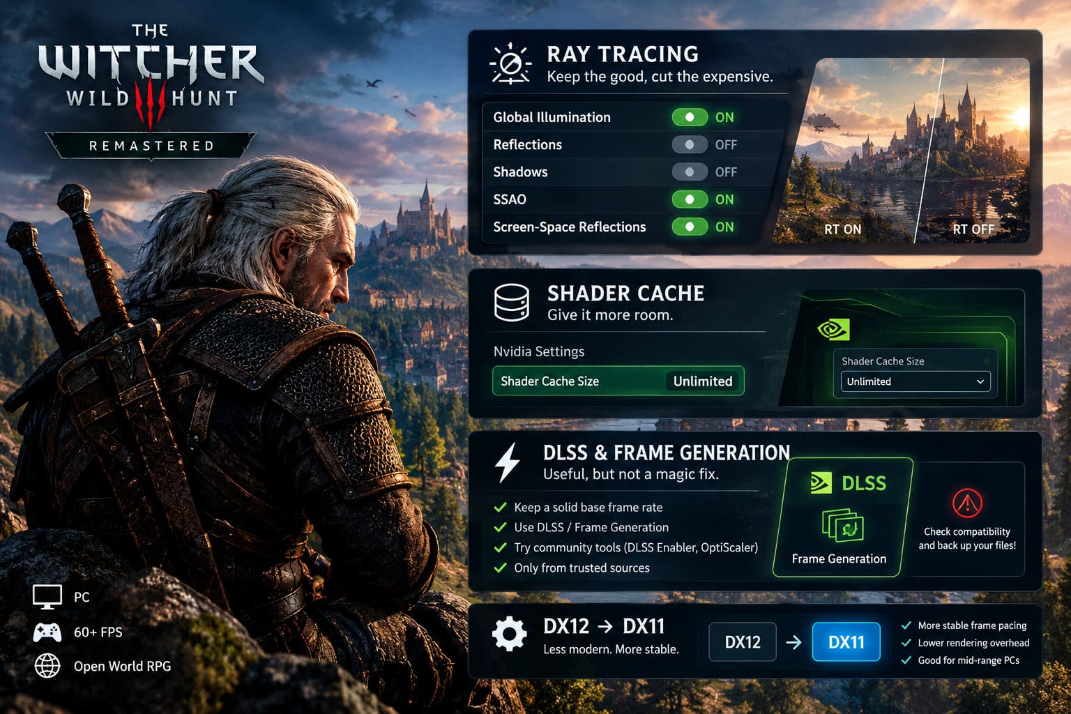 How to Fix Witcher 3 Remaster DX12 Frame Drops & Stuttering (2026 Guide ...
