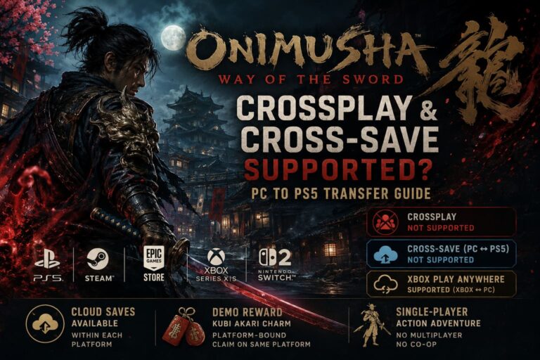 Is Onimusha: Way of the Sword Crossplay & Cross-Save Supported? PC to PS5 Transfer Guide