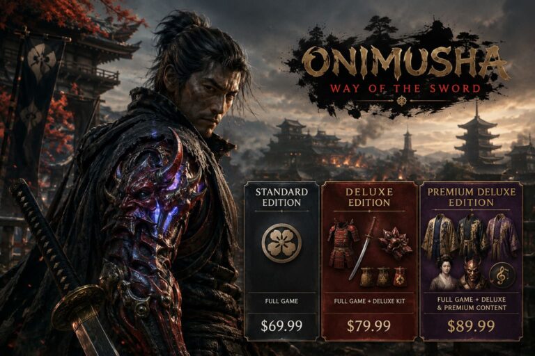 Onimusha: Way of the Sword Price Comparison – Standard vs Deluxe vs Premium Deluxe Edition