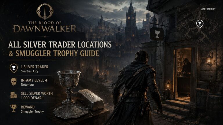 The Blood of Dawnwalker: All Silver Trader Locations & Smuggler Trophy Guide