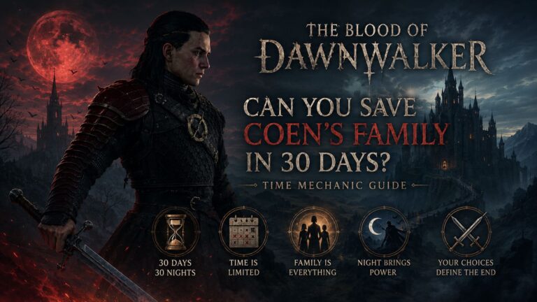 The Blood of Dawnwalker: Can You Save Coen’s Family in 30 Days? Time Mechanic Guide