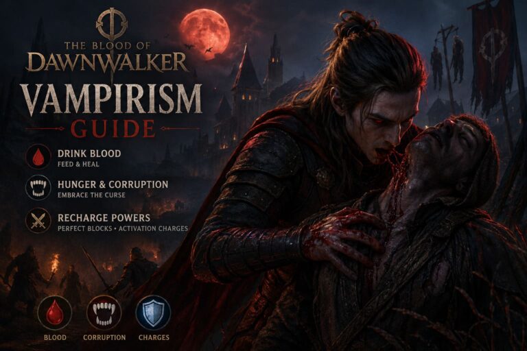 The Blood of Dawnwalker Vampirism Guide: How to Drink Blood and Recharge Powers