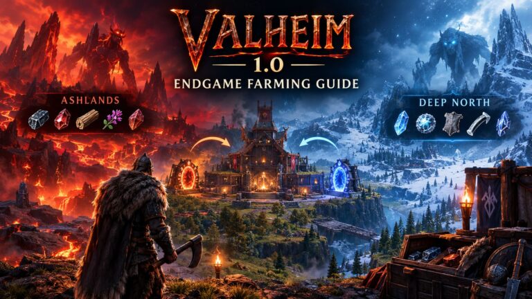 Valheim 1.0 Endgame Farming Guide: How to Efficiently Farm Ashlands and Deep North Materials Simultaneously