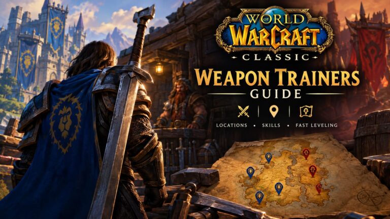 WoW Classic Weapon Trainers Guide: Every Location, Skill, and Fast Leveling Method (2026 Edition)