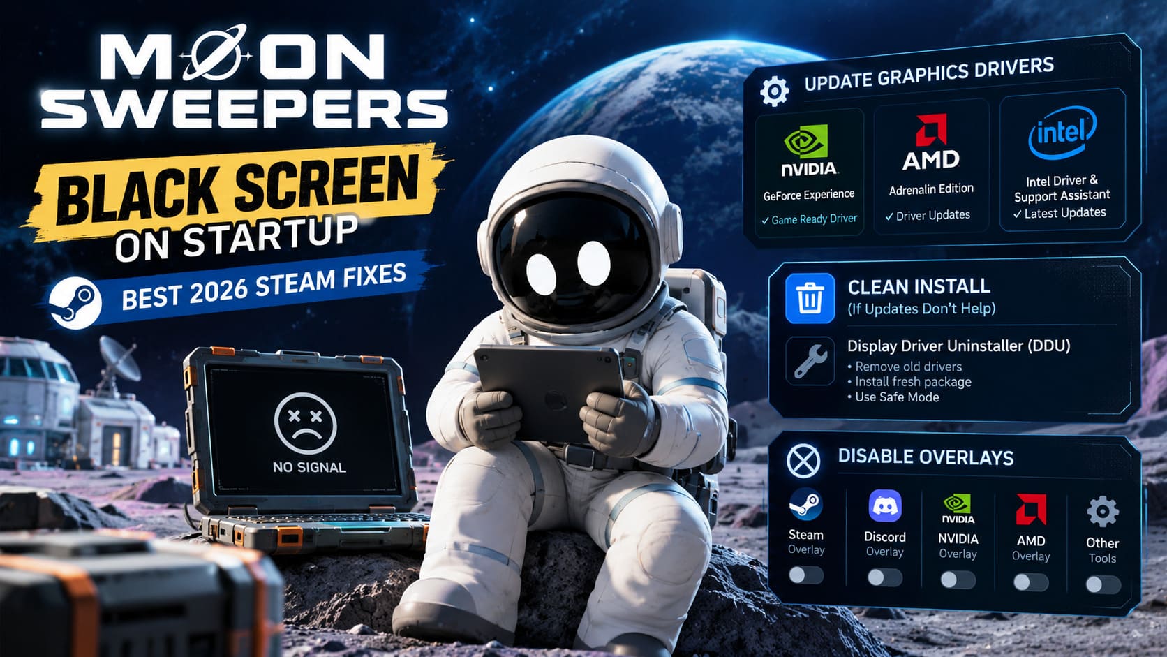 Moon Sweepers Black Screen on Startup: Best 2026 Steam Fixes • PixelNitro